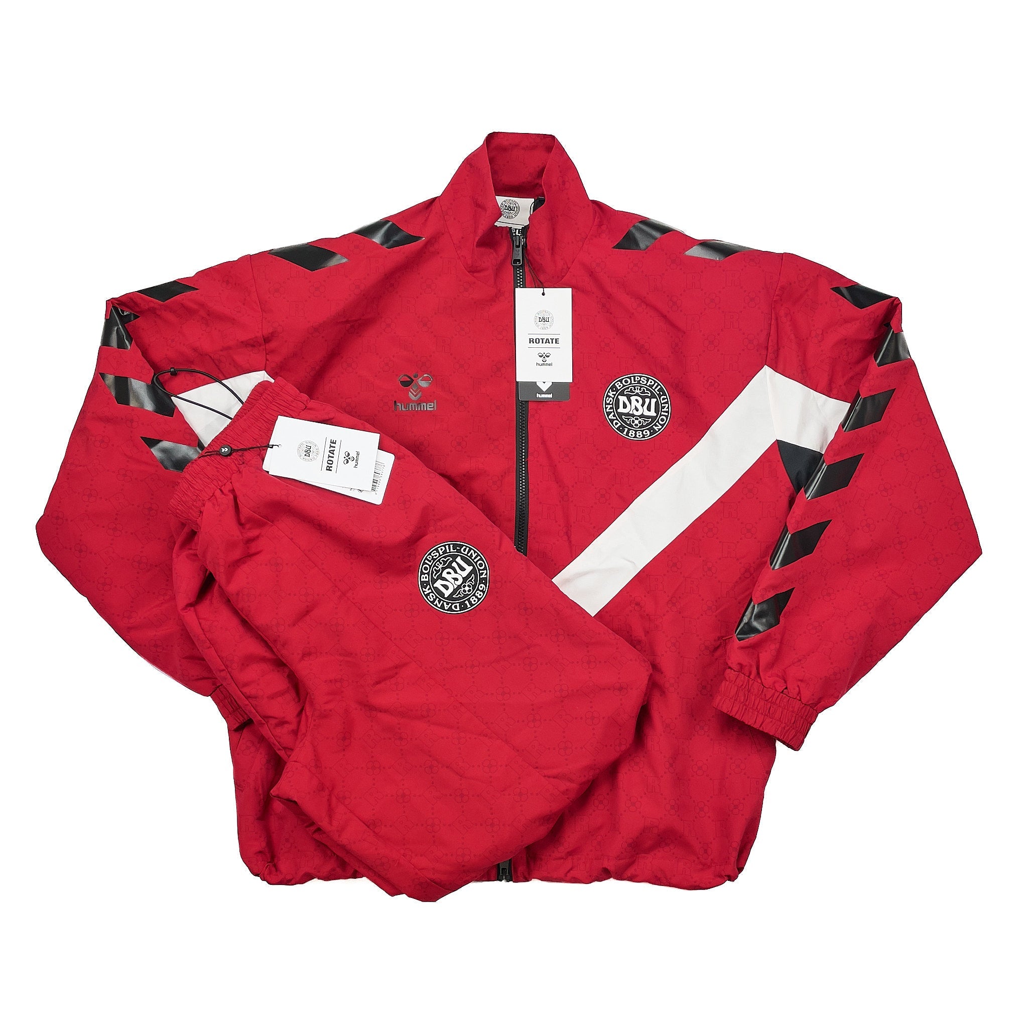 Buy 2025 DENMARK *BNWT* FULL TRACKSUIT (M) HUMMEL x ROTATE ~ Free worldwide shipping available ~ Authentic Vintage Football Shirts from Cult Kits