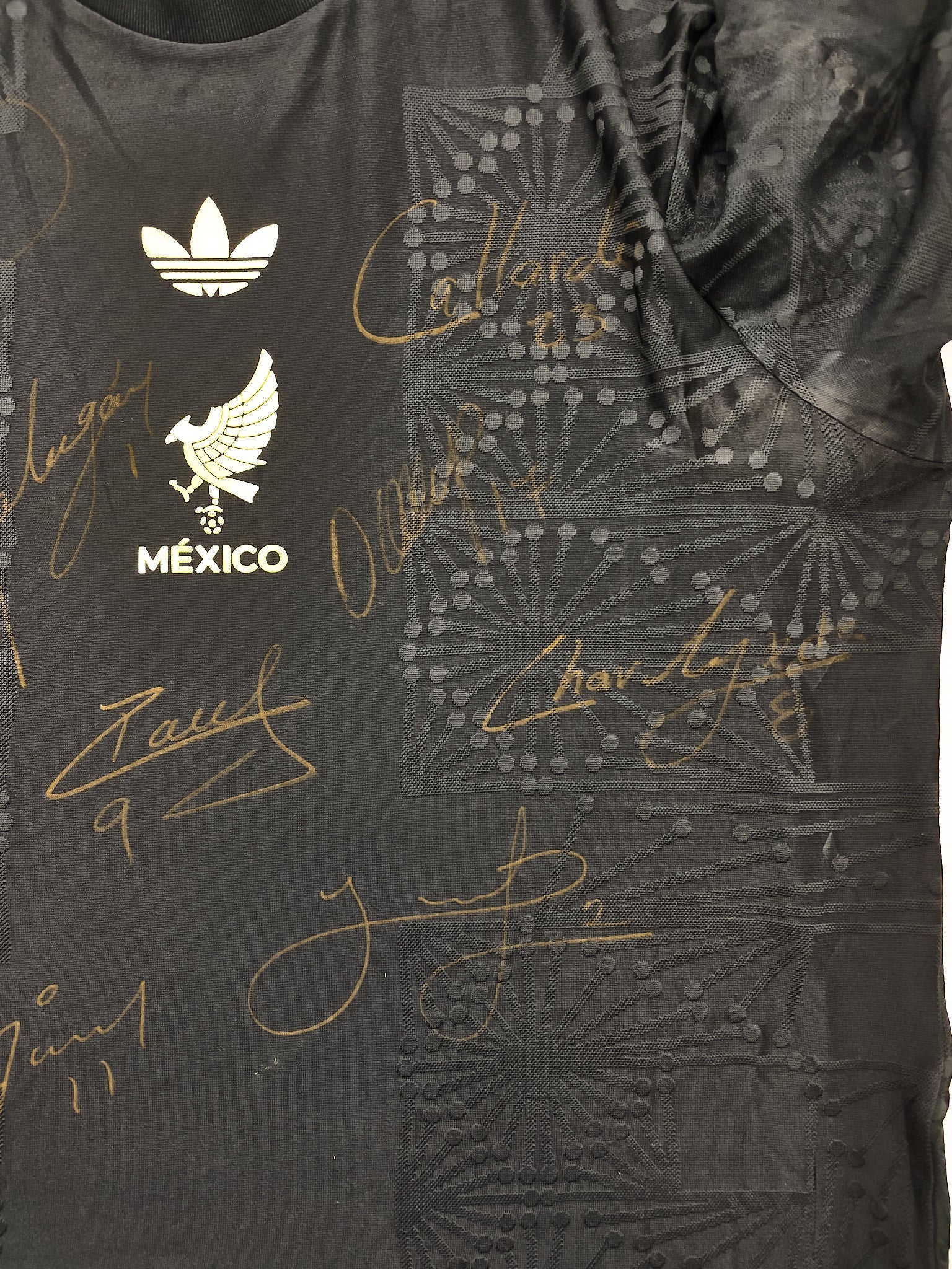 Buy 2025 Mexico *Squad Signed* Authentic BNWT Gold Cup Shirt (XL) Adidas Originals ~ Free worldwide shipping ~ Authentic Vintage Football Shirts from Cult Kits