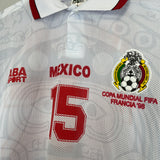 1998 Mexico Hernandez #15 *Reissue* World Cup Edition Away (Multiple) ABA Sport
