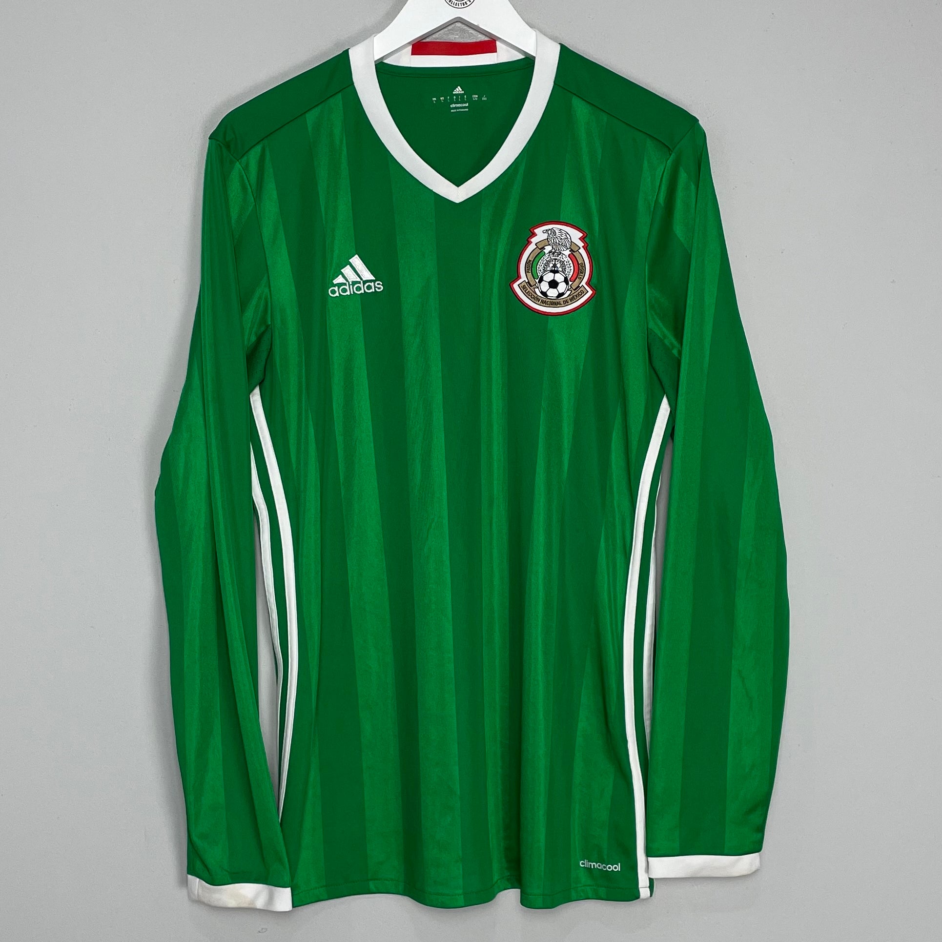 Shop 2016/17 MEXICO L/S HOME SHIRT (L) ADIDAS, classic football shirts, vintage football shirts & retro soccer jerseys at Cult Kits