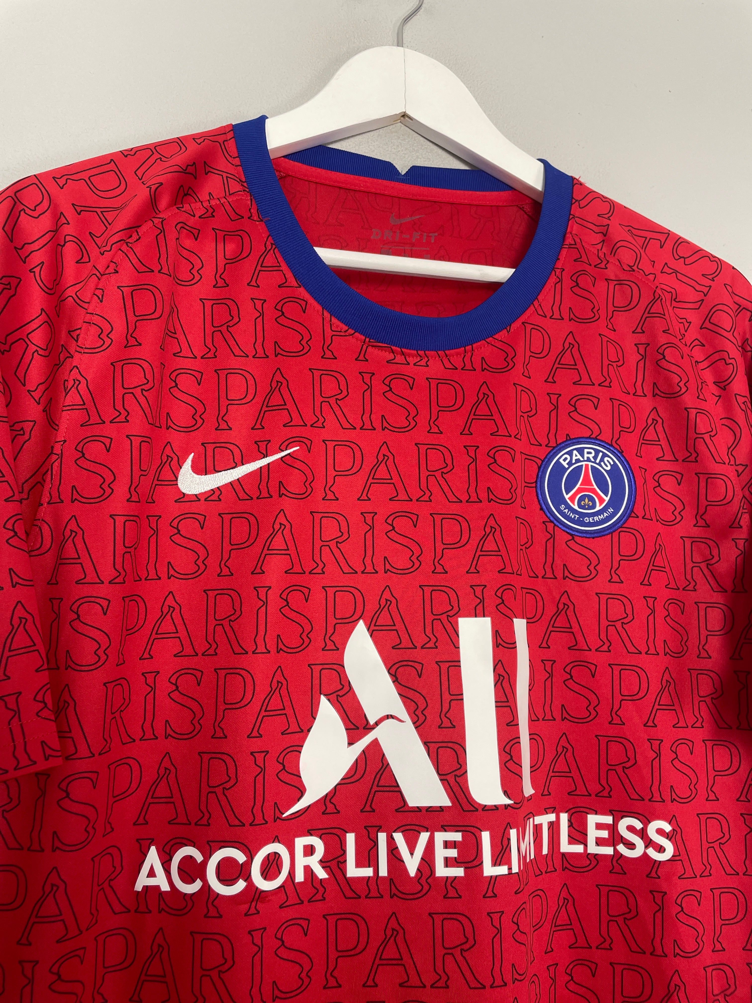 Shop 2020/21 PSG TRAINING SHIRT (XL) NIKE, classic football shirts, vintage football shirts & retro soccer jerseys at Cult Kits