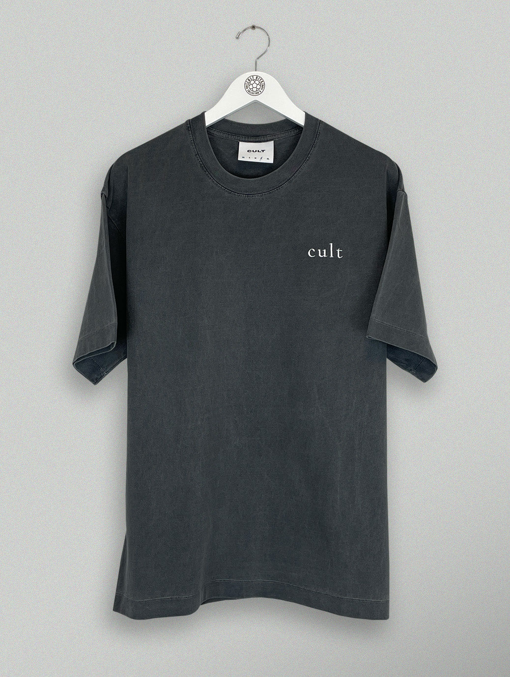 Shop South China Embroidered Cult Tee - Charcoal, classic football shirts, vintage football shirts & retro soccer jerseys at Cult Kits