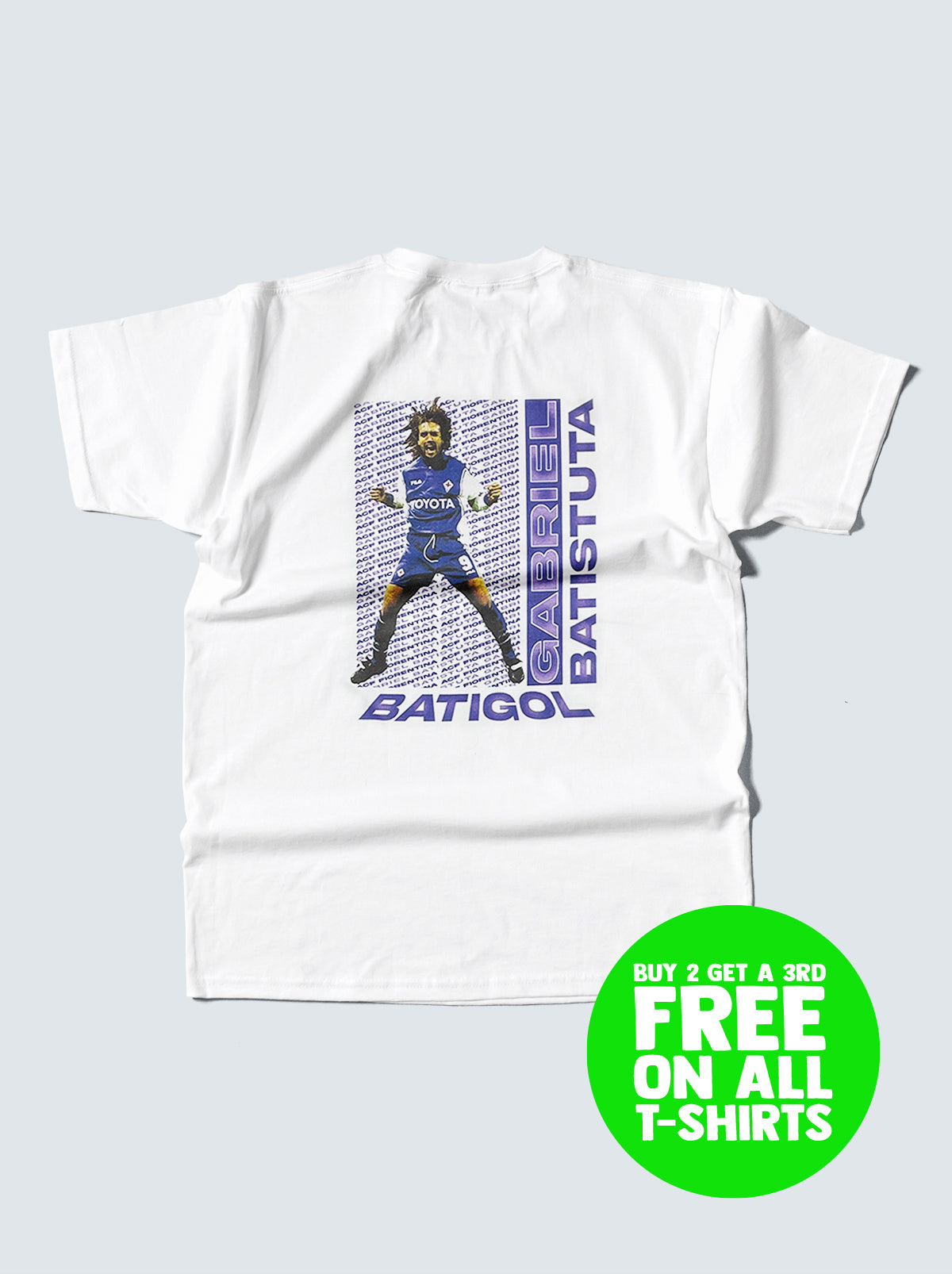 FIORENTINA BATIGOL BATISTUTA BOOTLEG TEE