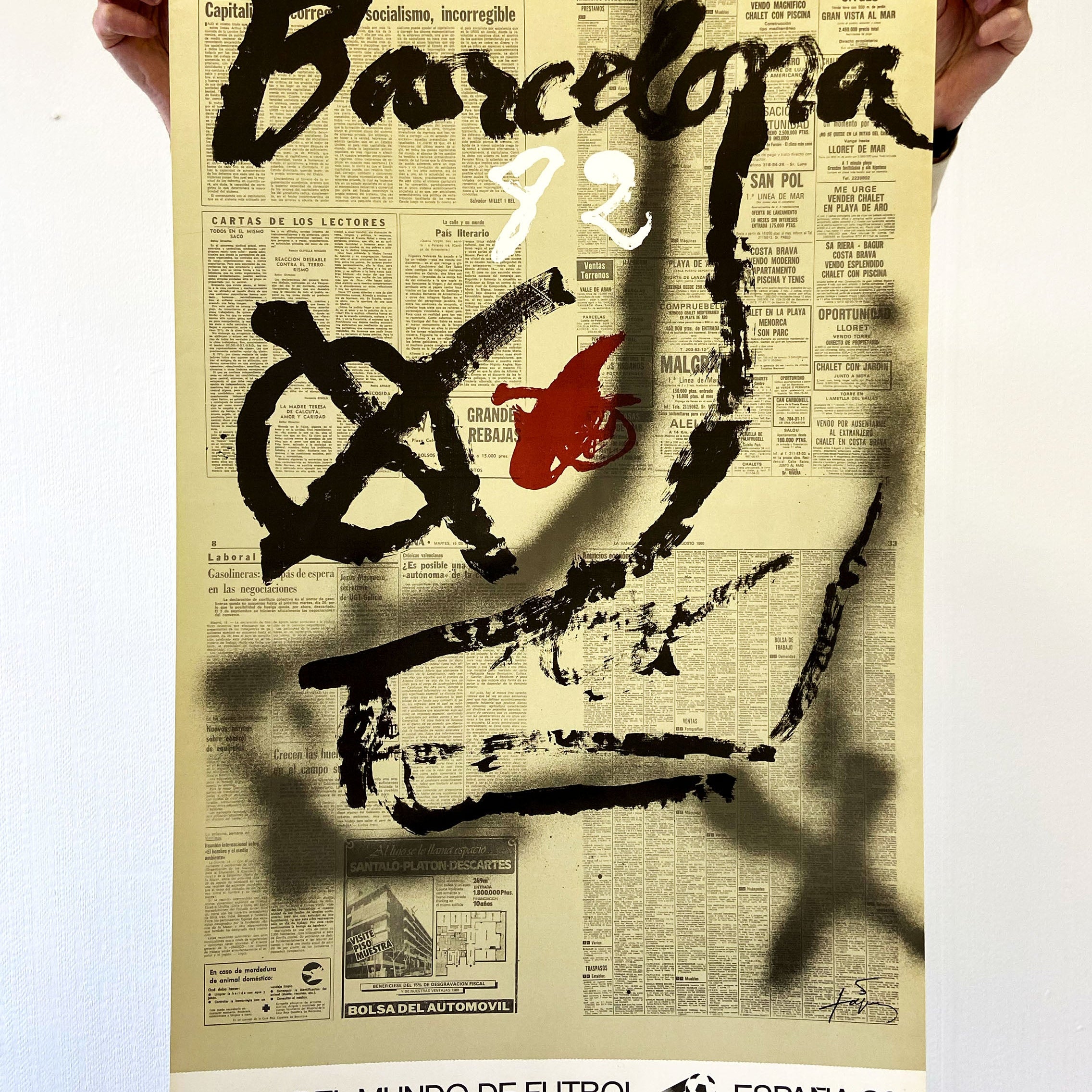 Shop 1982 BARCELONA COPA DEL MUNDO DE FUTBOL ESPANA ORIGINAL PRINT, classic football shirts, vintage football shirts & retro soccer jerseys at Cult Kits