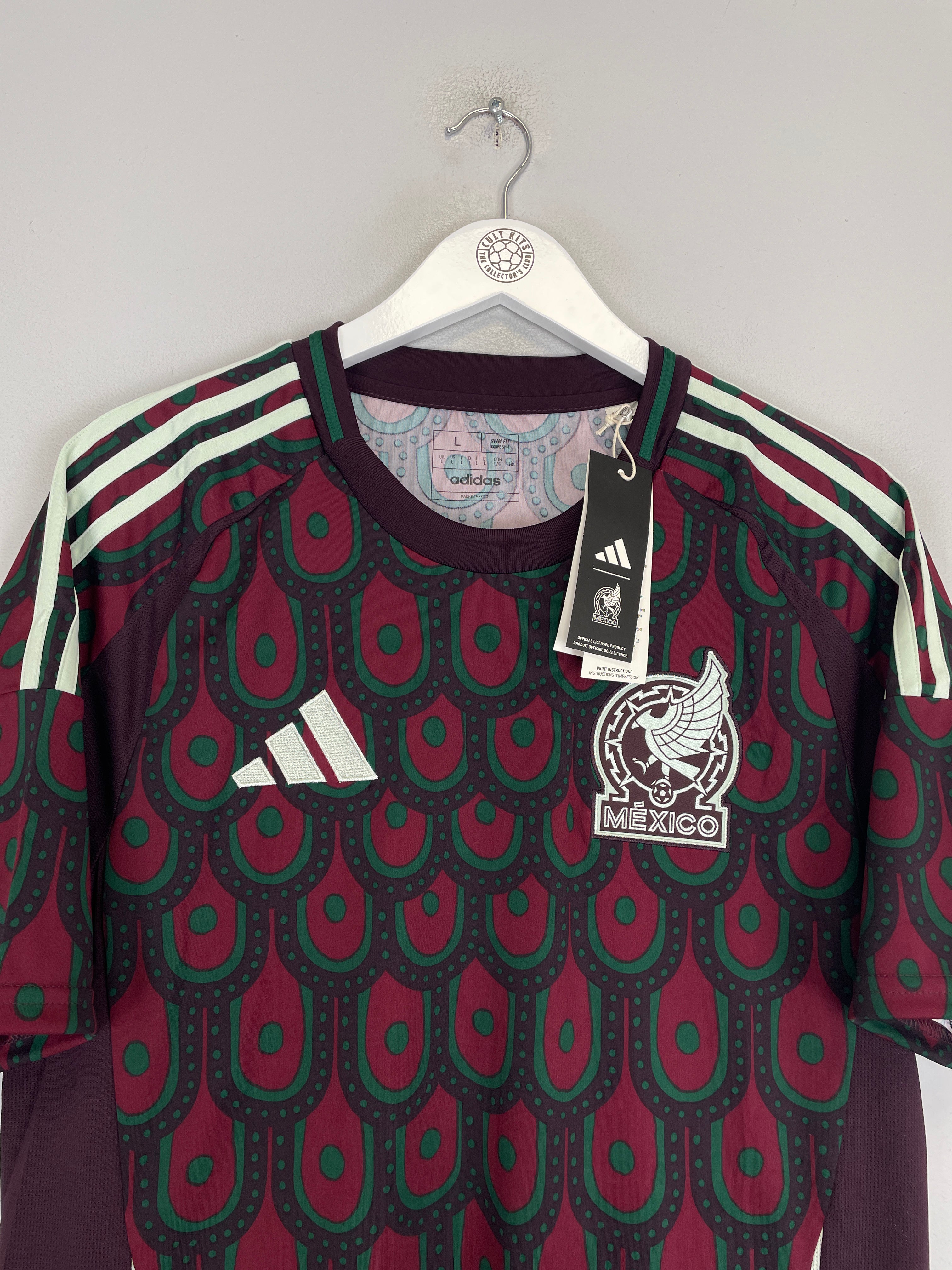 2024 Mexico Home Shirt, classic football shirts, vintage football shirts & retro soccer jerseys at Cult Kits