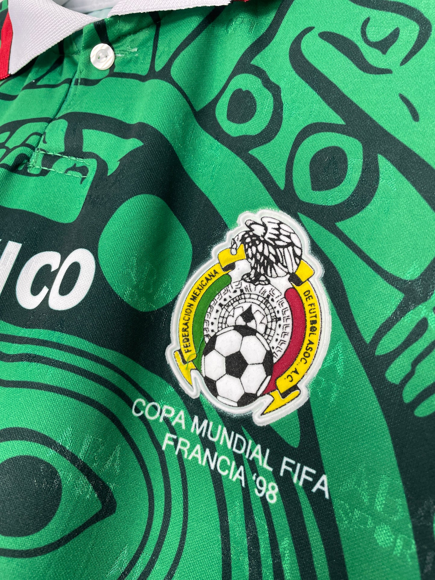 Cult Kits - Mexico 1998 reissue home shirt aba sport crest detail