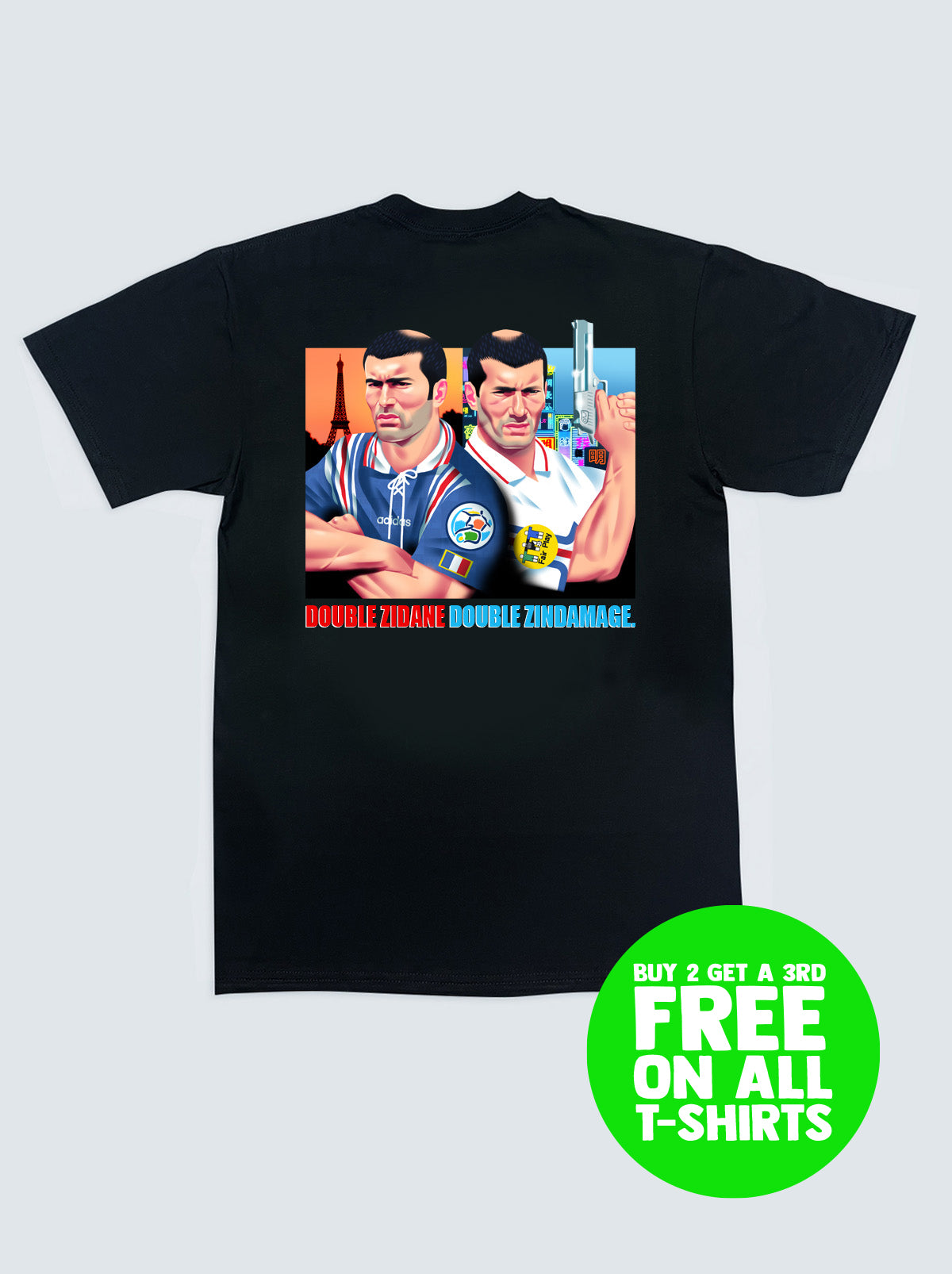 Shop DOUBLE ZINDAMAGE HONG KONG POP-UP GRAPHIC TEE, classic football shirts, vintage football shirts & retro soccer jerseys at Cult Kits