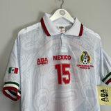 1998 Mexico Hernandez #15 *Reissue* World Cup Edition Away (Multiple) ABA Sport