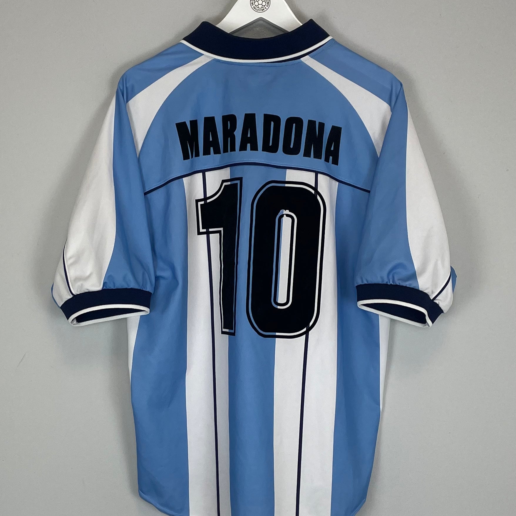 Shop 2000/01 ARGENTINA MARADONA #10 HOME SHIRT (L) REEBOK, classic football shirts, vintage football shirts & retro soccer jerseys at Cult Kits