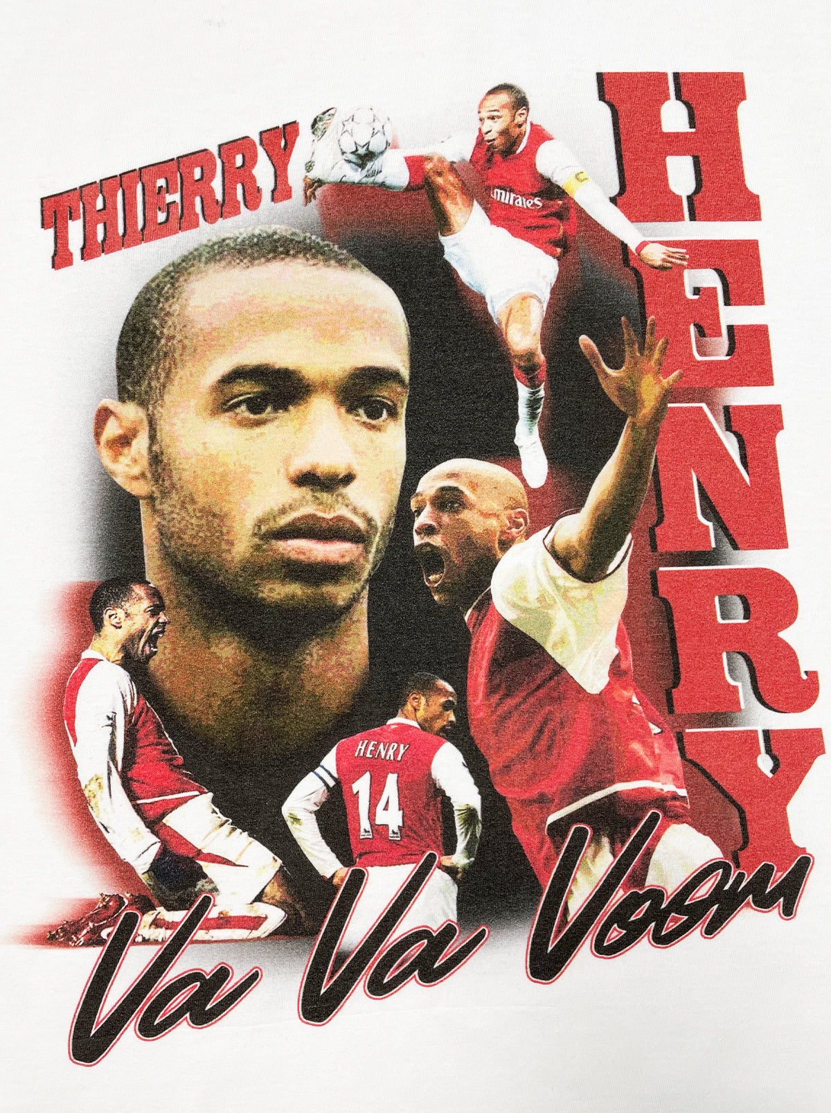 Shop ARSENAL HENRY BOOTLEG TEE, classic football shirts, vintage football shirts & retro soccer jerseys at Cult Kits