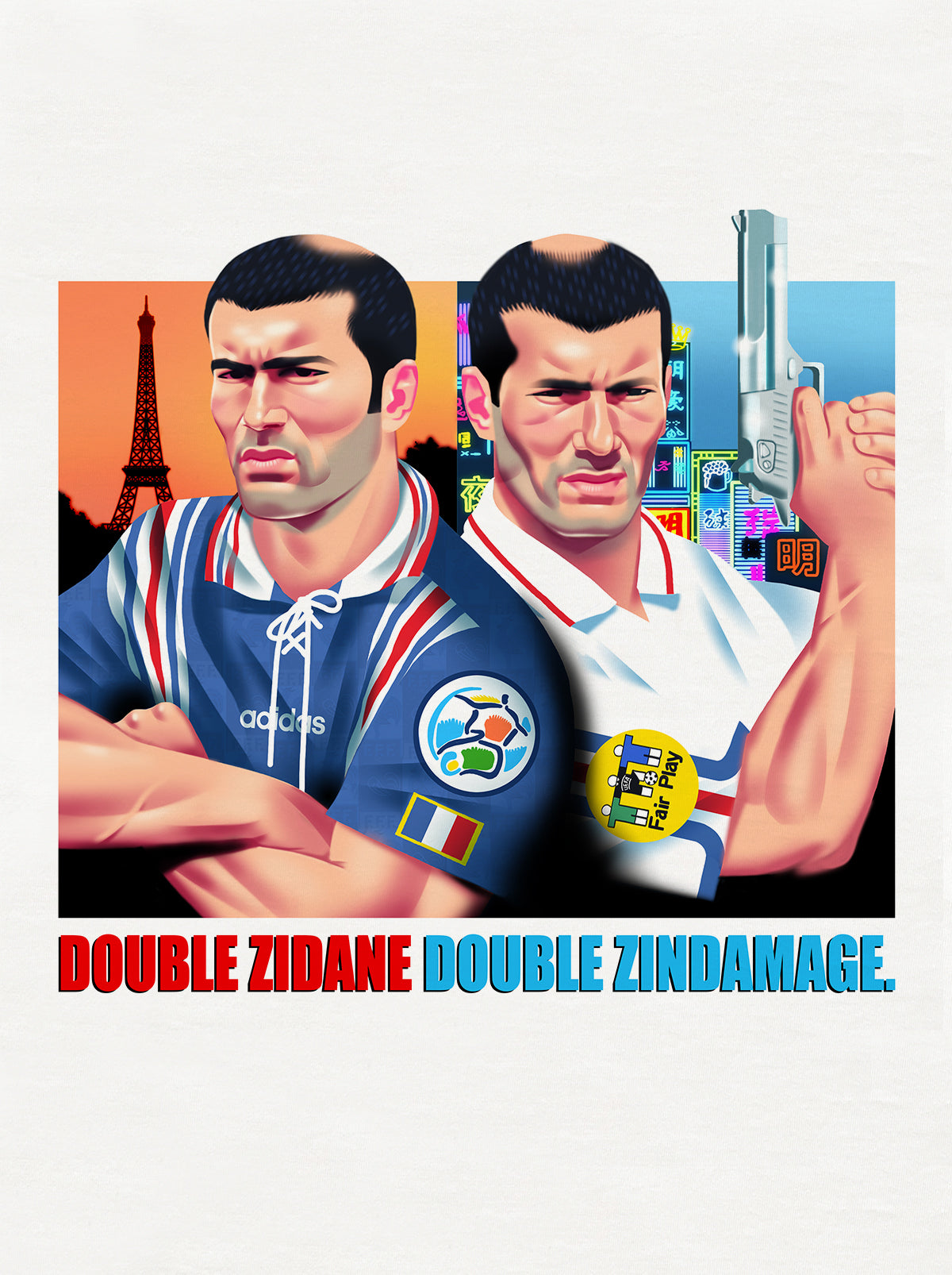 Shop DOUBLE ZINDAMAGE HONG KONG POP-UP GRAPHIC TEE, classic football shirts, vintage football shirts & retro soccer jerseys at Cult Kits