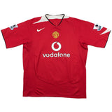 2004/06 Manchester United Heinze #4 Home Shirt (XL) Nike