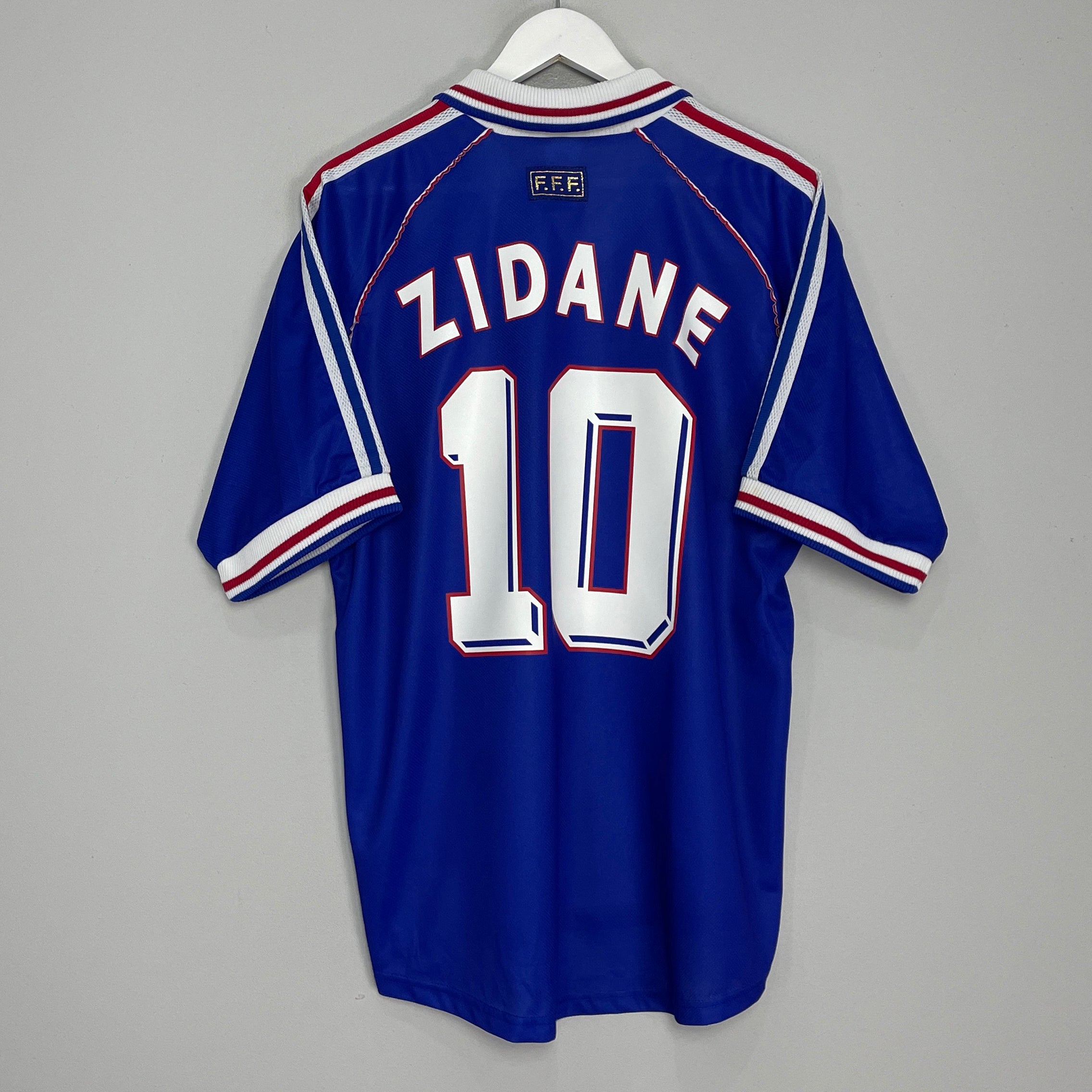 Shop 1998/00 FRANCE ZIDANE #10 HOME SHIRT (L) ADIDAS, classic football shirts, vintage football shirts & retro soccer jerseys at Cult Kits
