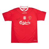 2002/04 Liverpool Heskey #8 *Signed* Worthington Cup Home Shirt (L) Reebok