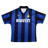 1995/96 Inter Milan R.Carlos #6 Home Shirt (L) Umbro