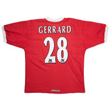1998/00 Liverpool Gerrard #28 Home Shirt (L) Reebok
