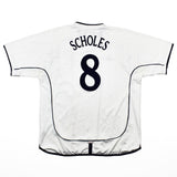 2001/03 England Scholes #8 Home Shirt (XXL) Umbro