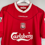 2002/04 LIVERPOOL HENCHOZ #2 HOME SHIRT (M) REEBOK