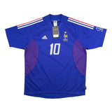 2002/04 France Zidane #10 BNWT Home Shirt (L) Adidas