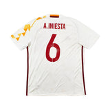 2016/17 Spain Iniesta #6 Away Shirt (M) Adidas