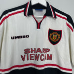 Shop 1997/99 MANCHESTER UNITED AWAY SHIRT (XL) UMBRO, classic football shirts, vintage football shirts & retro soccer jerseys at Cult Kits
