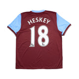 2009/10 Aston Villa Heskey #18 Home Shirt (L) Nike