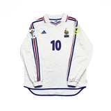 2000/02 France Zidane #10 L/S Away Shirt (XL) Adidas