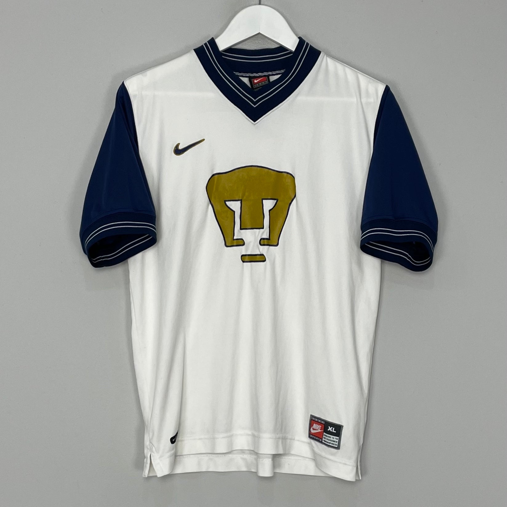 Shop 1998 UNAM PUMAS HOME SHIRT (XL.KIDS) NIKE, classic football shirts, vintage football shirts & retro soccer jerseys at Cult Kits