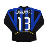 2002/03 Inter Milan Cannavaro #13 *Signed* L/S Home Shirt (S) Nike