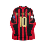 2005/06 AC Milan Rui Costa #10 L/S UCL Home Shirt (M) Adidas