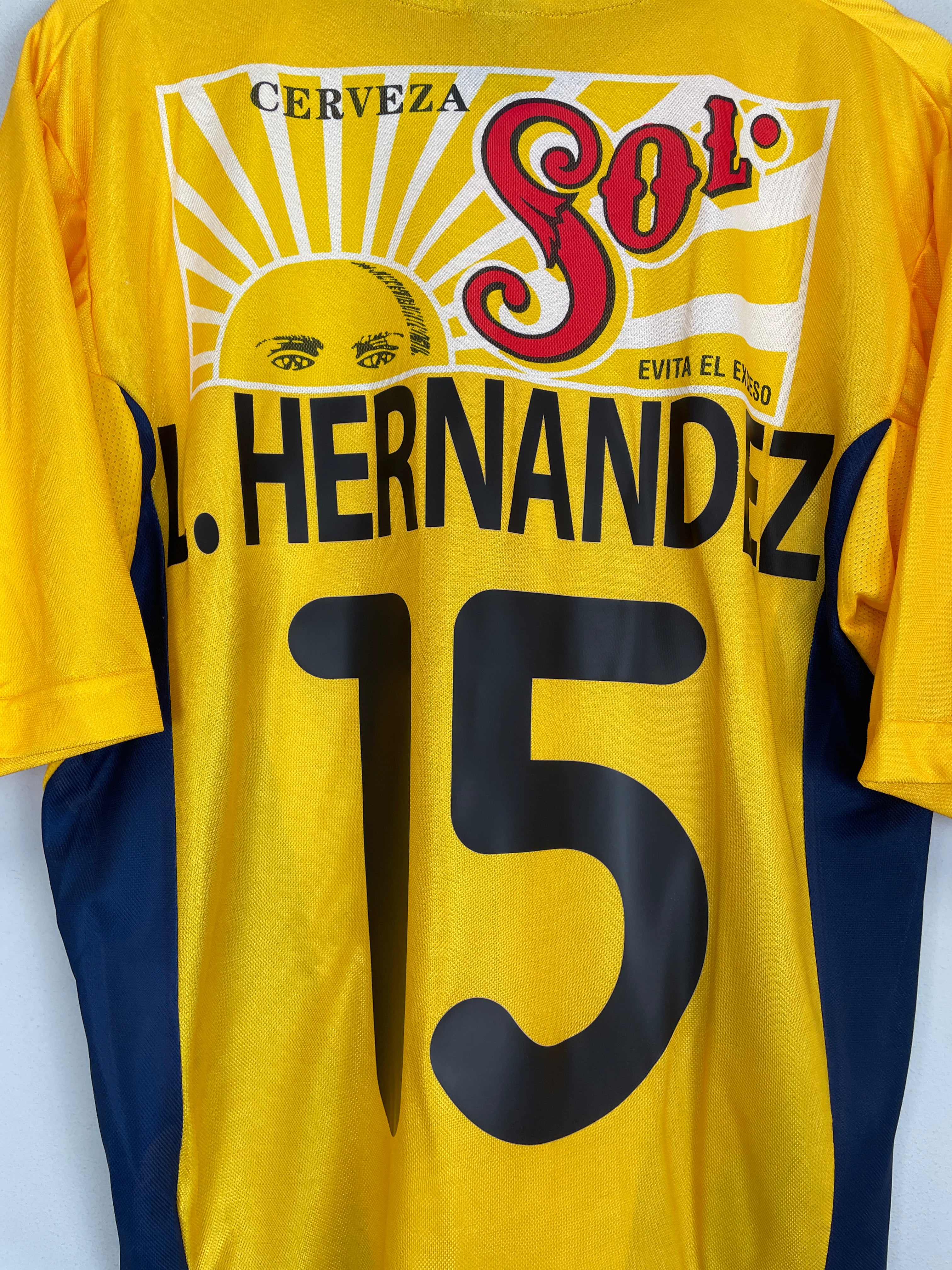Shop 2000/01 CLUB AMERICA L.HERNANDEZ #15 HOME SHIRT (M) NIKE, classic football shirts, vintage football shirts & retro soccer jerseys at Cult Kits