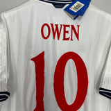 1999/01 ENGLAND OWEN #10 *SIGNED* BNWT HOME SHIRT (XXL) UMBRO