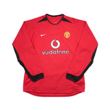 2002/04 Manchester United Beckham #7 L/S Home Shirt (L) Nike