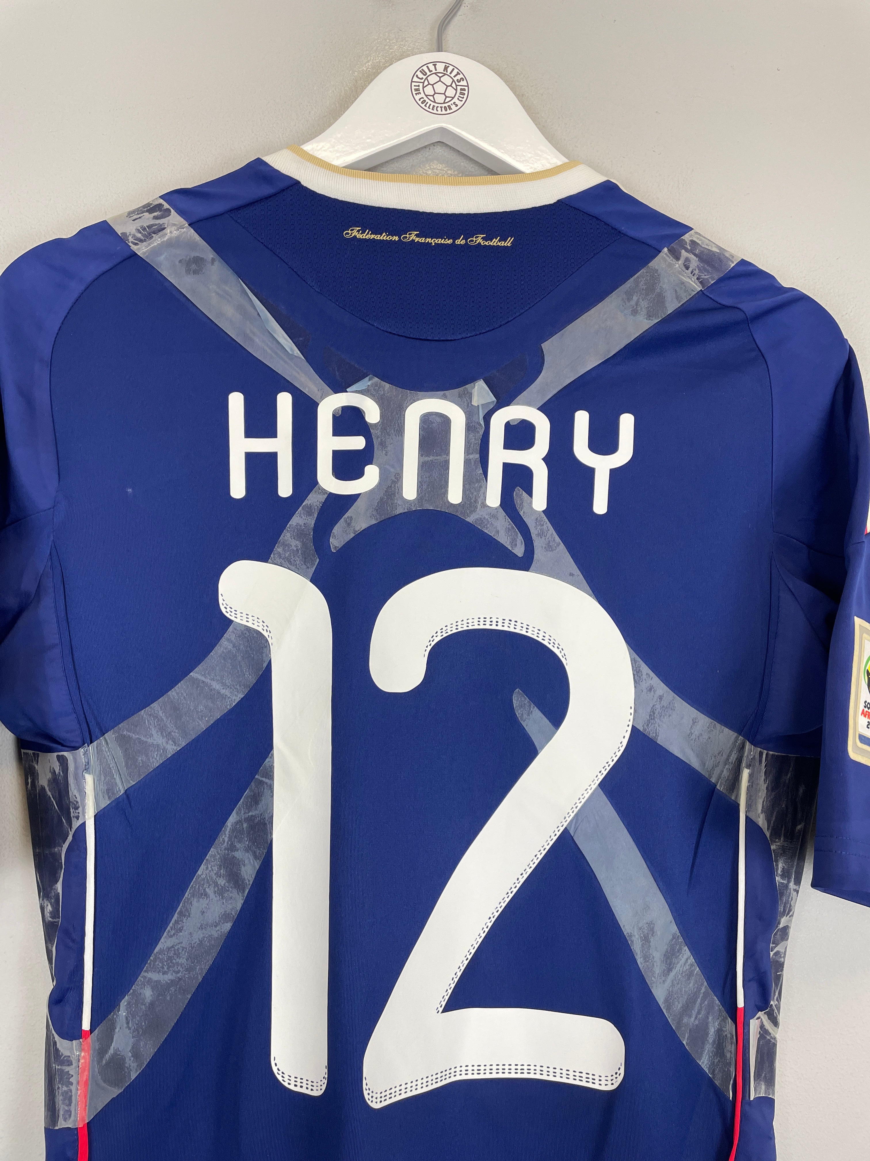 Shop 2009/10 FRANCE HENRY #12 *PLAYER ISSUE* HOME SHIRT (M) ADIDAS, classic football shirts, vintage football shirts & retro soccer jerseys at Cult Kits