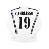 2002/03 Real Madrid Cambiasso #19 L/S C/L Home Shirt (M) Adidas
