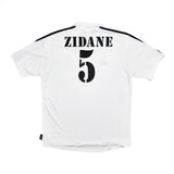 2002/03 Real Madrid Zidane #5 C/L Centenary Home Shirt (M) Adidas