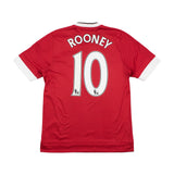 2015/16 Manchester United Rooney #10 Home Shirt (M) Adidas