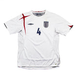 2005/07 England Gerrard #4 Home Shirt (L) Umbro