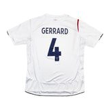 2005/07 England Gerrard #4 Home Shirt (L) Umbro