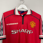 Shop 1998/00 MANCHESTER UNITED HOME SHIRT (L) UMBRO, classic football shirts, vintage football shirts & retro soccer jerseys at Cult Kits