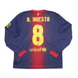 2012/13 Barcelona A. Iniesta #8 *With Alteration* Home Shirt (L) Nike