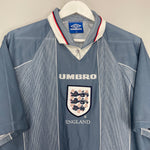 Shop 1995/97 ENGLAND AWAY SHIRT (XXL) UMBRO, classic football shirts, vintage football shirts & retro soccer jerseys at Cult Kits