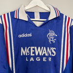 Shop 1996/97 RANGERS HOME SHIRT (L) ADIDAS, classic football shirts, vintage football shirts & retro soccer jerseys at Cult Kits