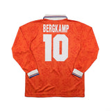 1994/96 Netherlands Bergkamp #10 Home L/S Shirt (M) Lotto