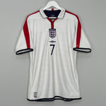 Shop 2003/05 ENGLAND BECKHAM #7 HOME SHIRT (L) UMBRO, classic football shirts, vintage football shirts & retro soccer jerseys at Cult Kits