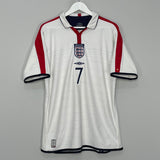 Shop 2003/05 ENGLAND BECKHAM #7 HOME SHIRT (L) UMBRO, classic football shirts, vintage football shirts & retro soccer jerseys at Cult Kits