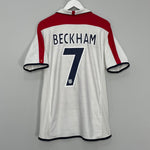 Shop 2003/05 ENGLAND BECKHAM #7 HOME SHIRT (L) UMBRO, classic football shirts, vintage football shirts & retro soccer jerseys at Cult Kits