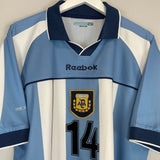 2000/01 ARGENTINA SIMEONE #14 HOME SHIRT (XL) REEBOK