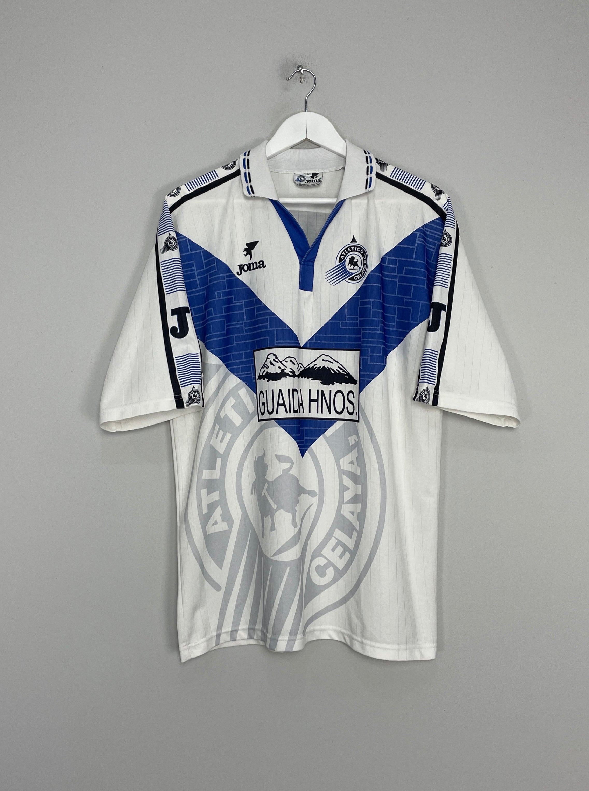 Shop 1996/97 ATLETICO CELAYA #2 HOME SHIRT (L) JOMA, classic football shirts, vintage football shirts & retro soccer jerseys at Cult Kits