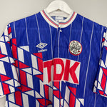 Shop 1989/90 AJAX AWAY SHIRT (L) UMBRO, classic football shirts, vintage football shirts & retro soccer jerseys at Cult Kits